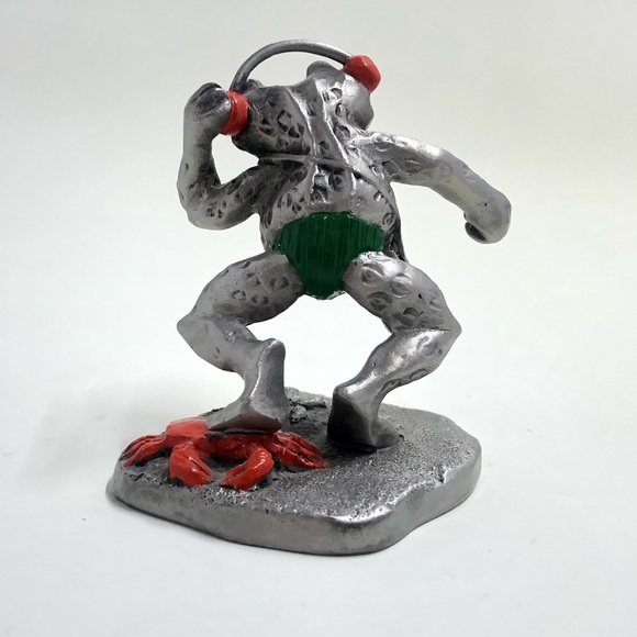 Hudson Fine Pewter Dancing Frog with Headphones Figurine #3427 From 1984 - Picture 3 of 8